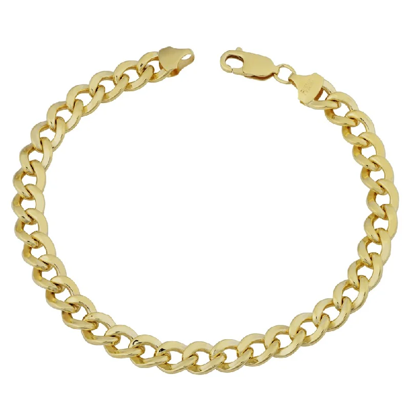 Faded hue bracelet-14k Yellow Gold Filled 9mm High Polish Bold Men's Miami Cuban Curb Link 9-inch Chain Bracelet