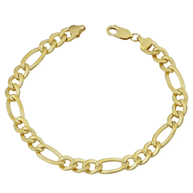 Radiant set bracelet-14k Yellow Gold Filled Men's 7.7-mm High Polish Figaro Link Bracelet (9 inches)