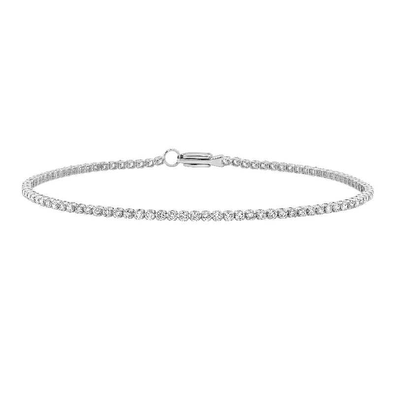 Twisted alloy bracelet-Auriya 14K Gold Adjustable Lab Grown Round Diamond Tennis Bracelet 1.00 ct. tw. (E-F VS)