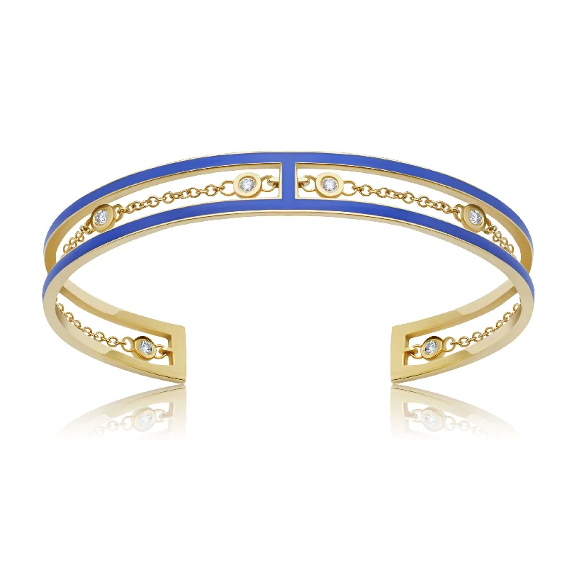 Gothic curve bracelet-Blue Bracelet