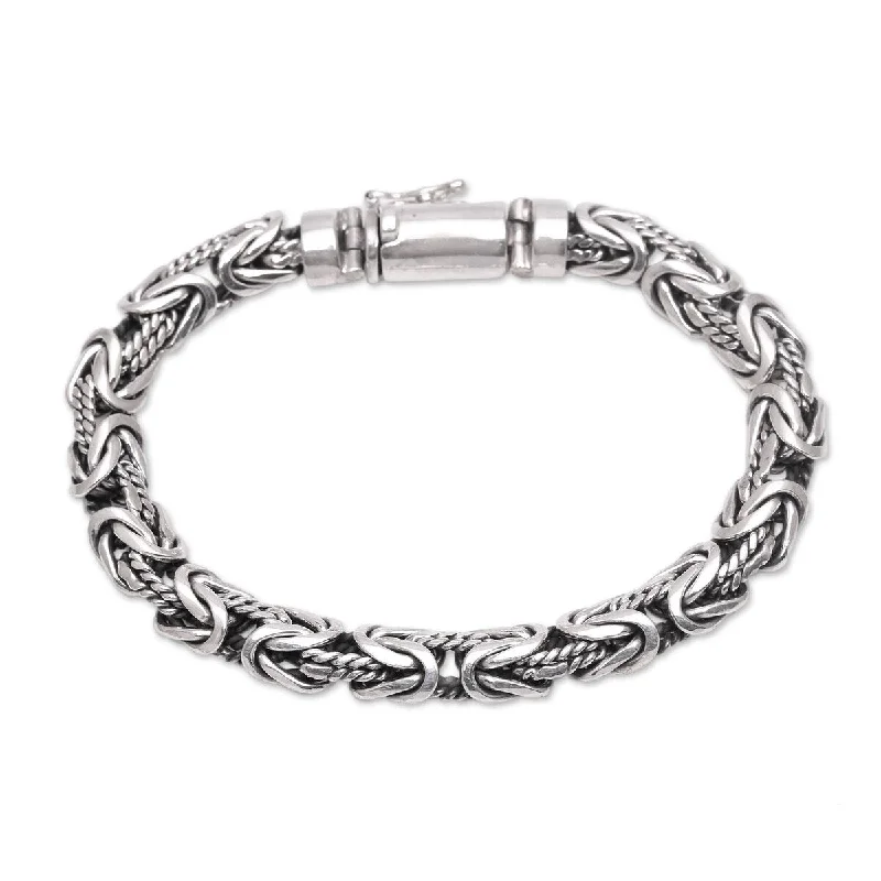 Helix twist bracelet-NOVICA Generous Spirit, Sterling silver chain bracelet