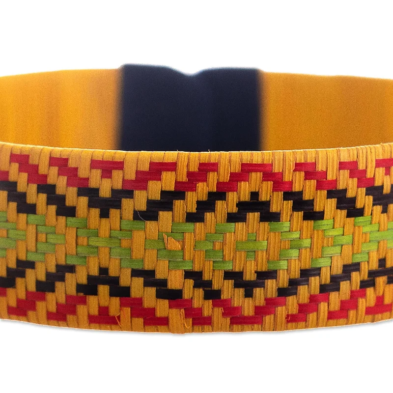 Radiant set bracelet-Novica Handmade Caribbean Sun Natural Fiber Cuff Bracelet