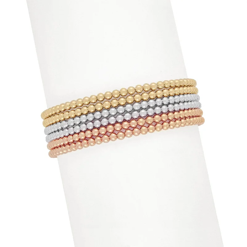 Ornate swirl bracelet-Ready, Set, Stack | Gold + Silver + Rose Gold Bracelet Set