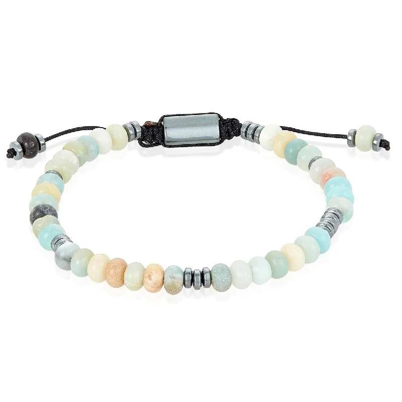 Liana tendril bracelet-Rondelle Shaped Natural Stone Beaded Adjustable Shocker Tie Bracelet