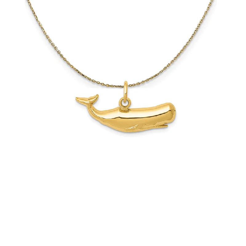 Dome charm necklace-14k Yellow Gold Sperm Whale Necklace