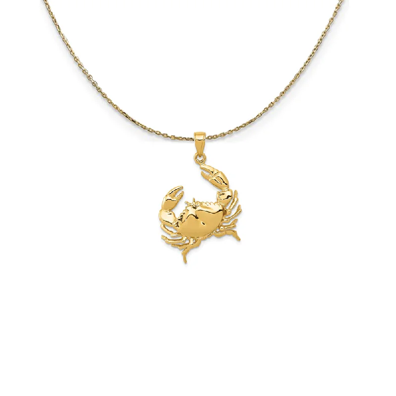 14k Yellow Gold Stone Crab Necklace