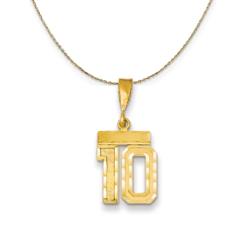 Matte chain necklace-14k Yellow Gold, Varsity, Sm D/C Necklace Number 10