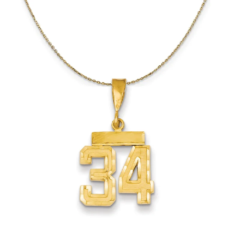 Artisan craft necklace-14k Yellow Gold, Varsity, Sm D/C Necklace Number 34