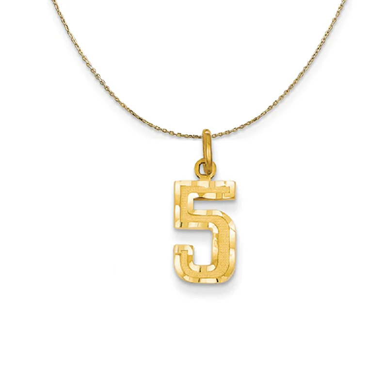 14k Yellow Gold, Varsity, Sm D/C Necklace Number 5