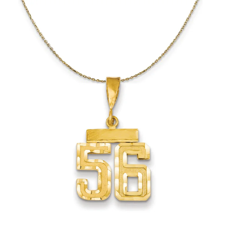 Matte chain necklace-14k Yellow Gold, Varsity, Sm D/C Necklace Number 56