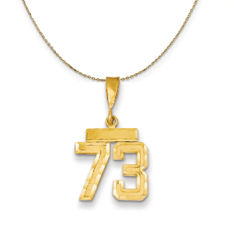 14k Yellow Gold, Varsity, Sm D/C Necklace Number 73