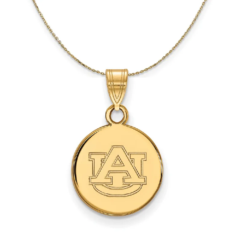 Layered gem necklace-14k Yellow Gold Auburn U Small Disc Necklace