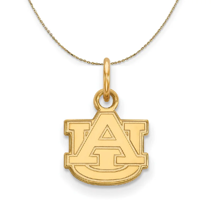 Textured chain necklace-14k Yellow Gold Auburn U X-Small 'AU' Necklace