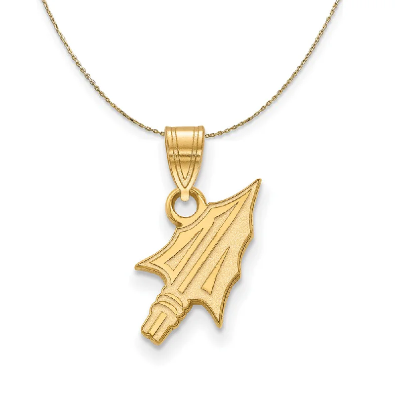 14k Yellow Gold Florida State Small Arrowhead Necklace