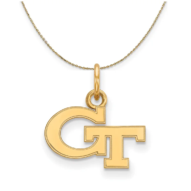 14k Yellow Gold Georgia Technology X-Small 'GT' Necklace