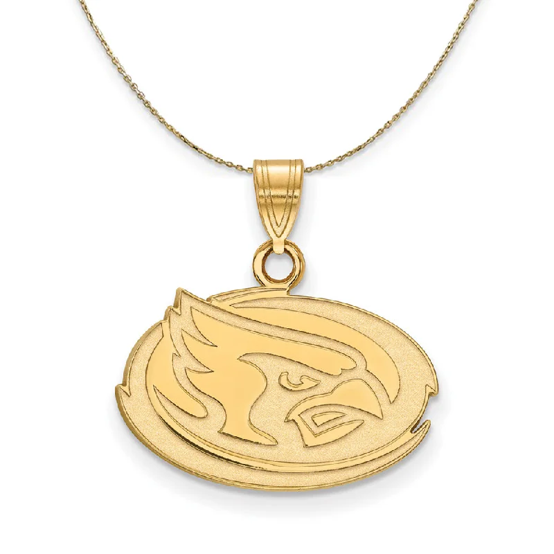 Iron relic necklace-14k Yellow Gold Iowa State Small Necklace