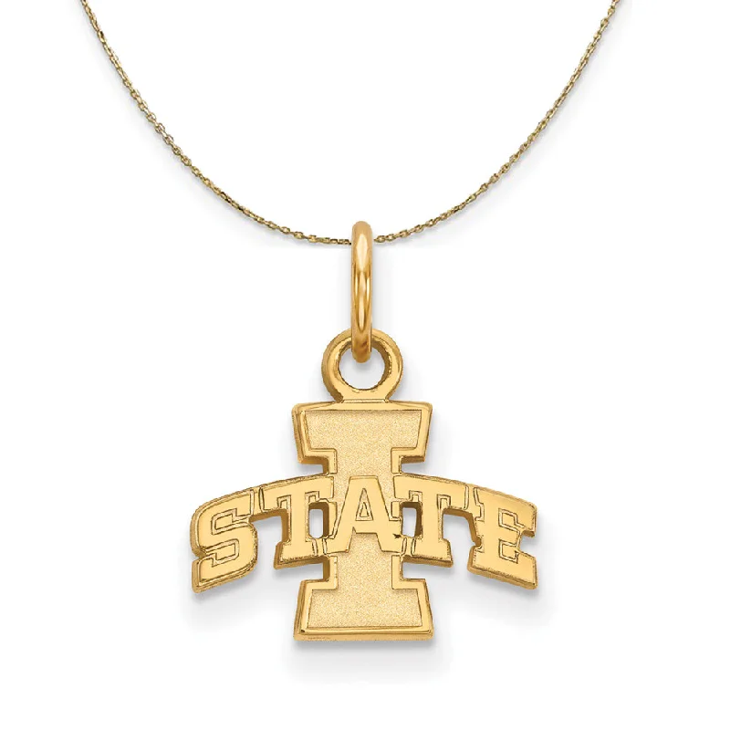 14k Yellow Gold Iowa State X-Small Necklace