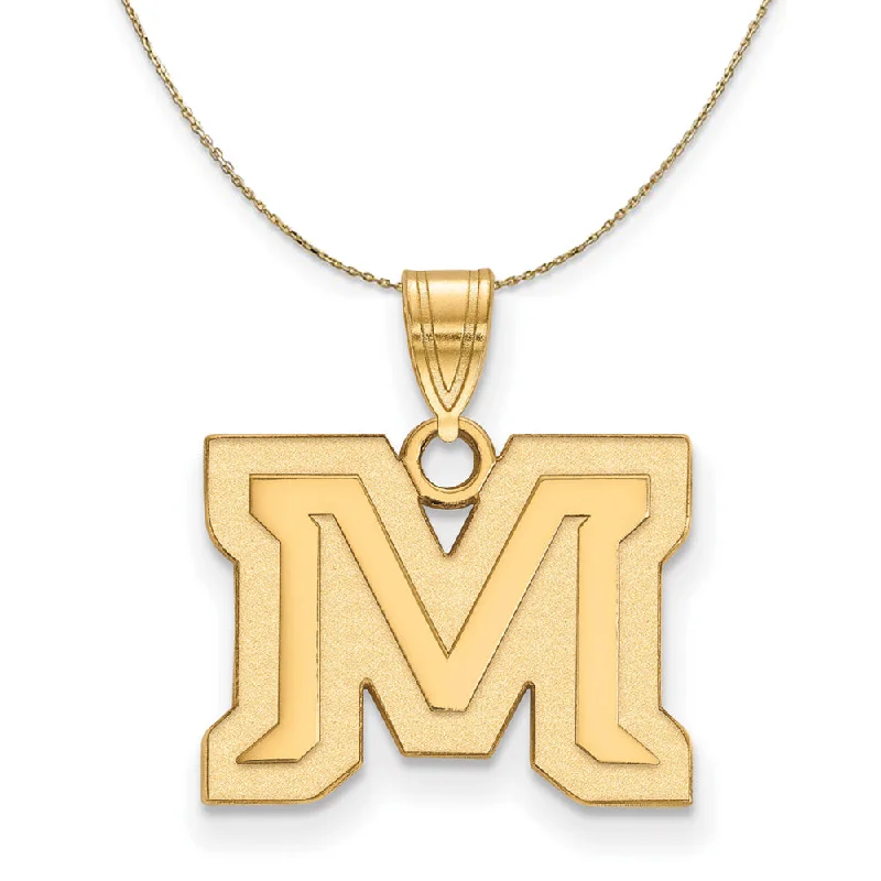 14k Yellow Gold Montana State Small Necklace