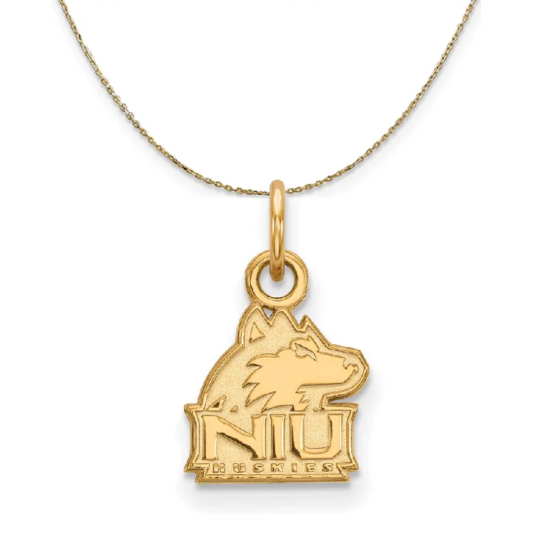 14k Yellow Gold Northern Illinois U. X-Small Necklace