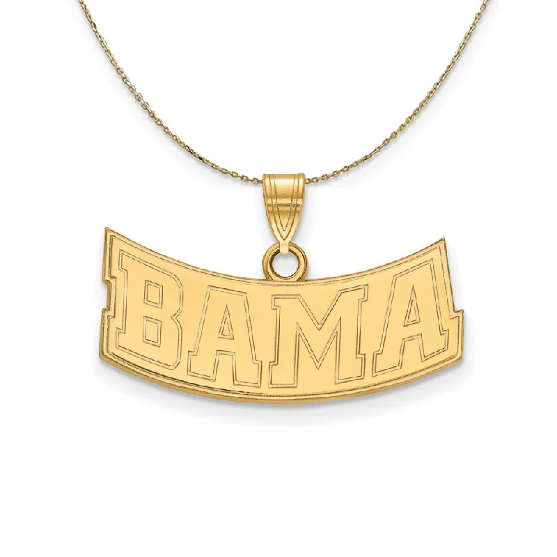 Rose petal necklace-14k Yellow Gold U. of Alabama Small 'BAMA' Necklace