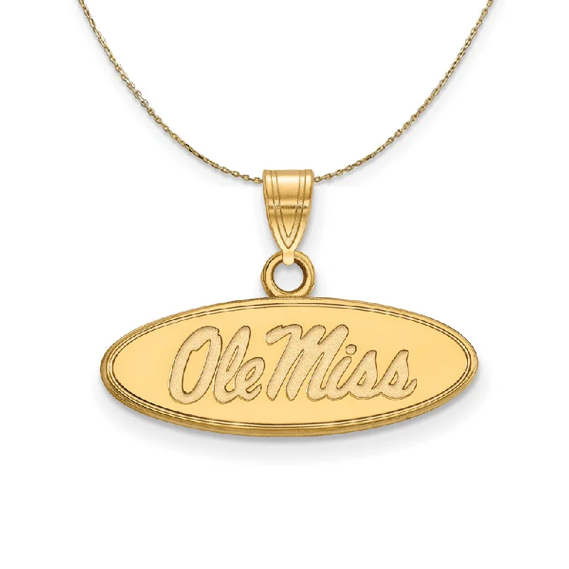 Faint check necklace-14k Yellow Gold U. of Mississippi Sm 'Ole Miss' Necklace