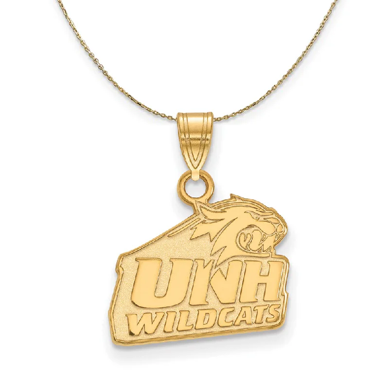 Radiant set necklace-14k Yellow Gold U. of New Hampshire Small Logo Necklace