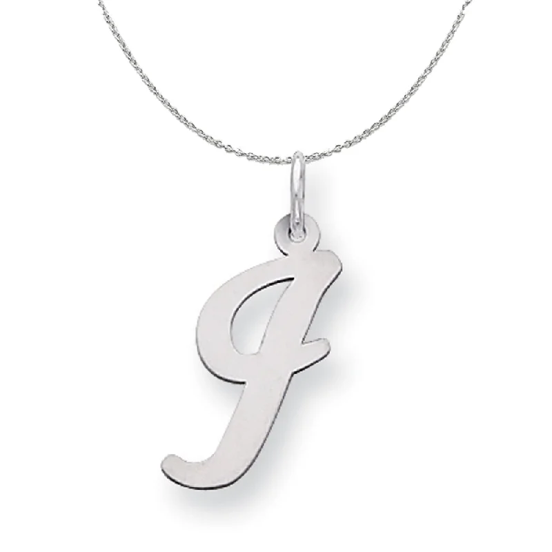 Silver Madison Collection LG Classic Script Initial I Necklace