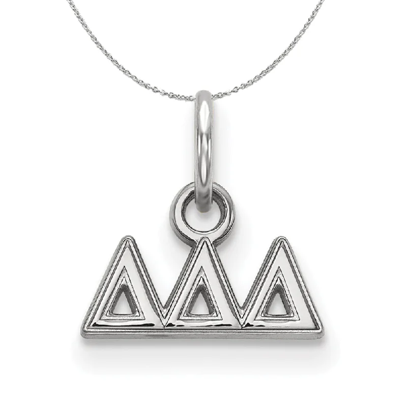 Sterling Silver Delta Delta Delta XS (Tiny) Greek Necklace