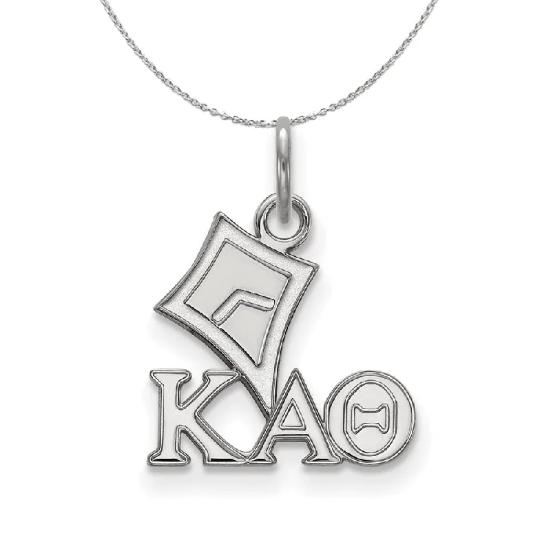 Galactic shine necklace-Sterling Silver Kappa Alpha Theta XS (Tiny) Pendant Necklace