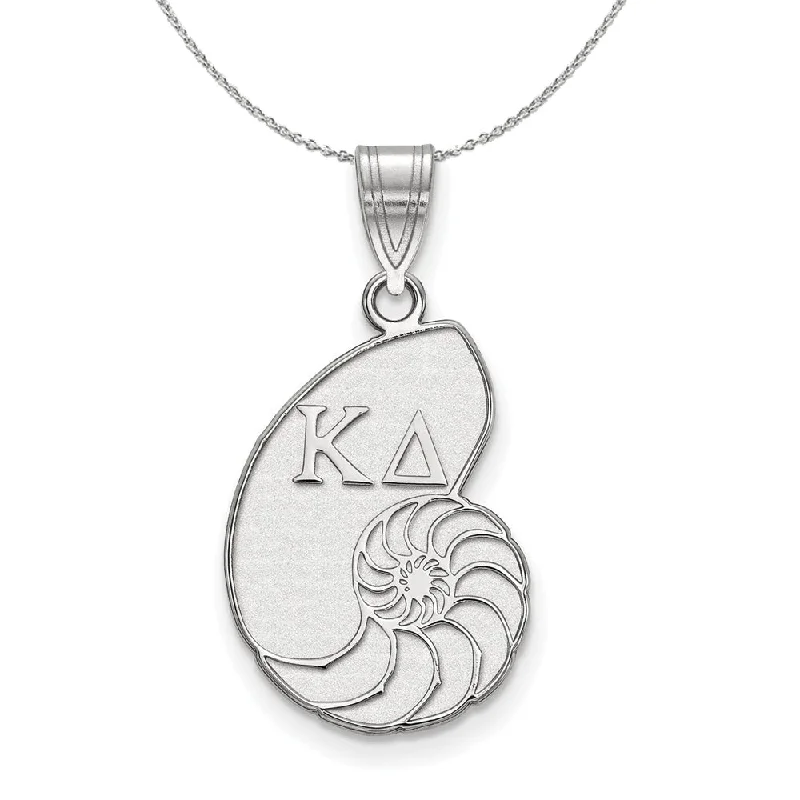 Sterling Silver Kappa Delta Medium Pendant Necklace