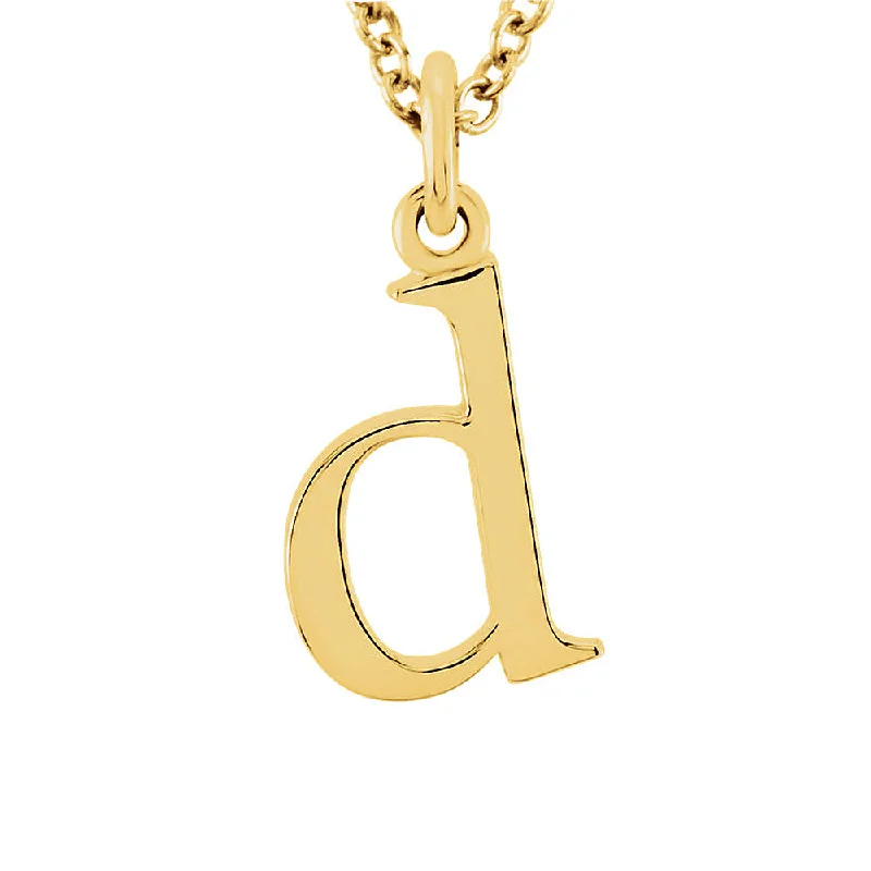 Sandstone speck necklace-The Abbey Lower Case Initial 'd' Necklace in 14k Yellow Gold, 16 Inch