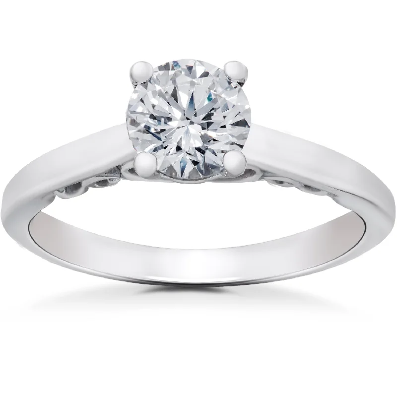 Onyx vein ring-1/2 ct Lab Created Eco Friendly Diamond Gabriella Engagement Ring 14k White Gold