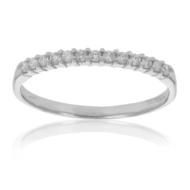 Sisal wrap ring-1/6 cttw Round Cut Lab Grown Diamond Wedding Engagement Ring .925 Sterling Silver Prong Set