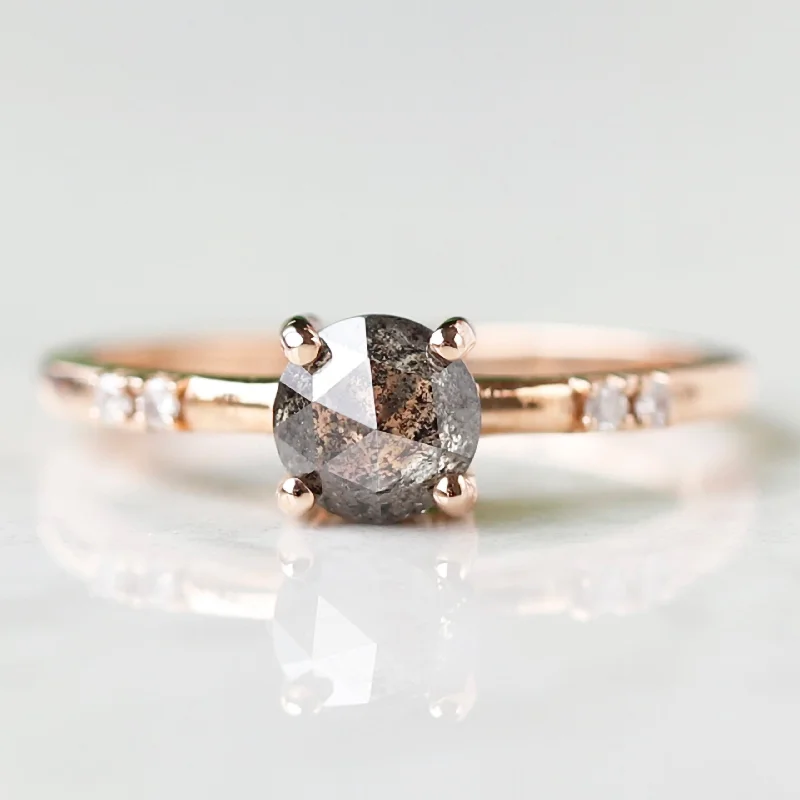 Victorian flair ring-0.78 ct 14 k Rose Gold Celestial Diamond Ring