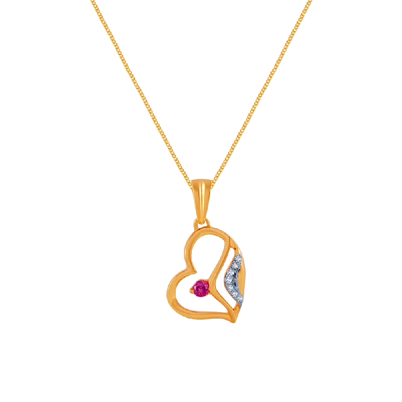 Jute weave necklace-14k (585) Yellow Gold And Diamond Pendant For Women