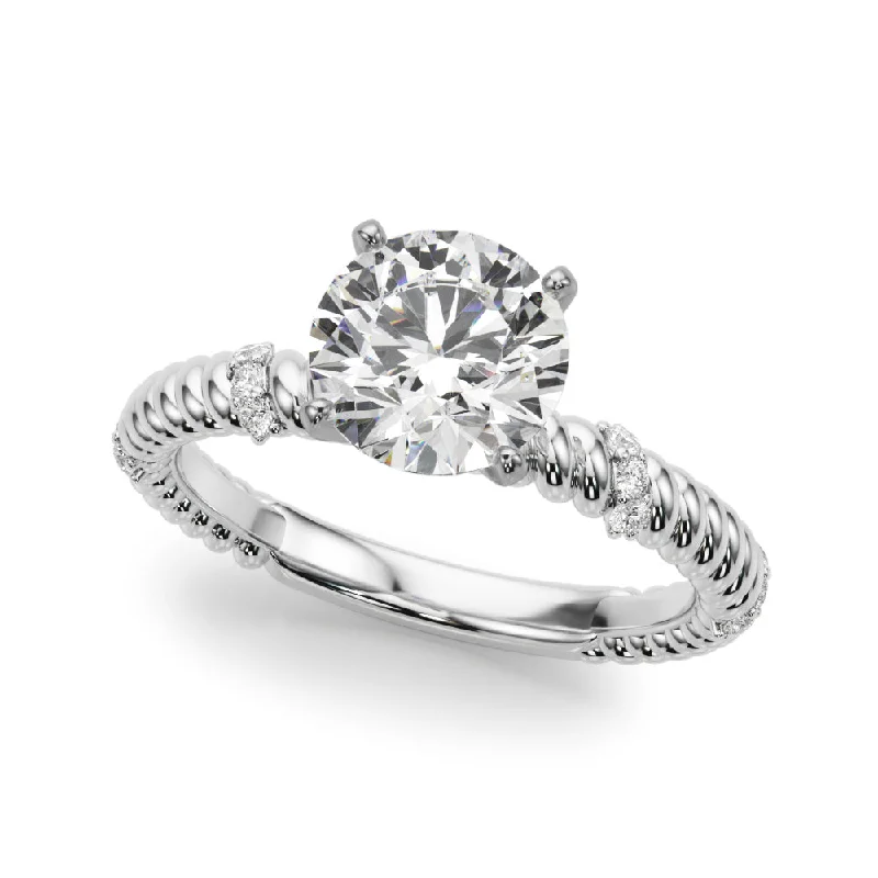 Spruce twig ring-14K Engagement Ring Solitaire