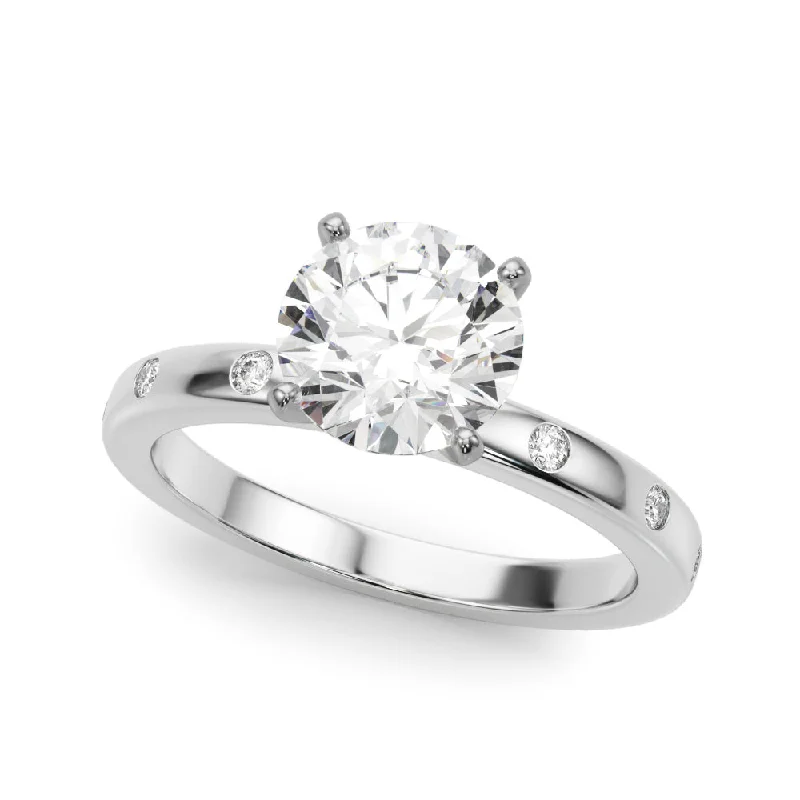 Heptagon gem ring-14K Engagement Ring Solitaire