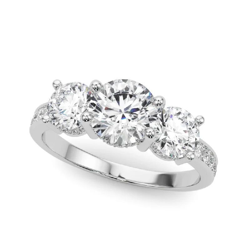 Blossom halo ring-14K Hidden Halo Plus Engagement Ring