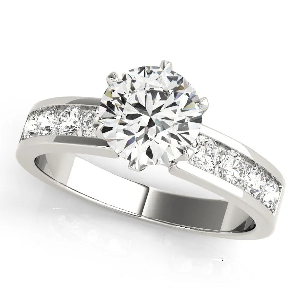 Soft fade ring-14K Single Row Channel Set Engagement Ring