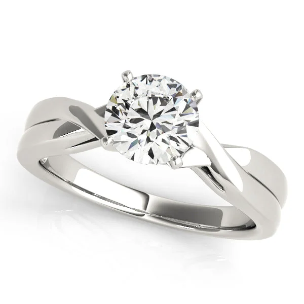 Glimmer spark ring-14K Twist Top Solitaire Engagement Ring