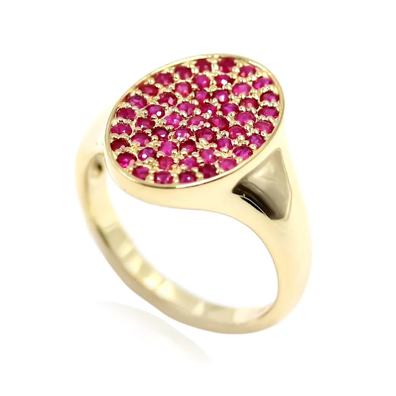 Repurposed relic ring-14k Yellow Gold and Ruby Ring