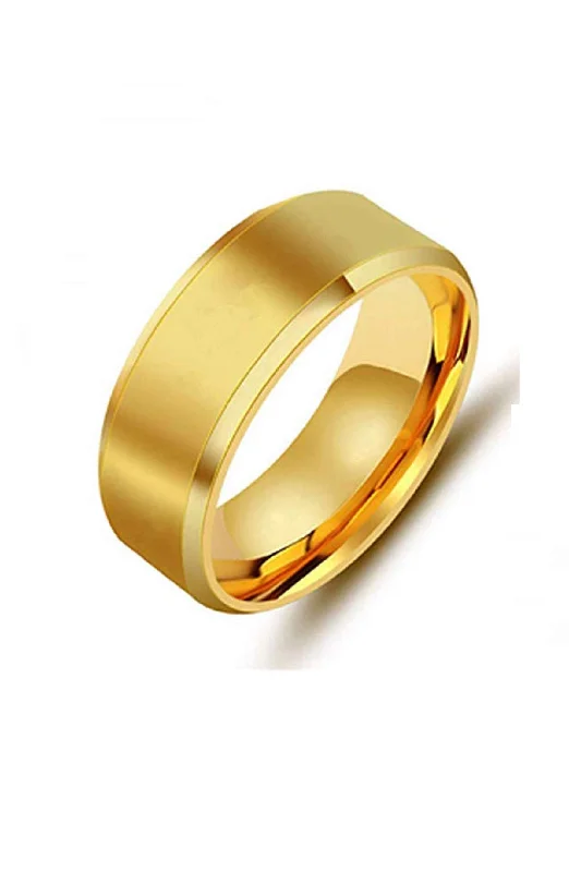 Matte band ring-18k Gold Band Ring