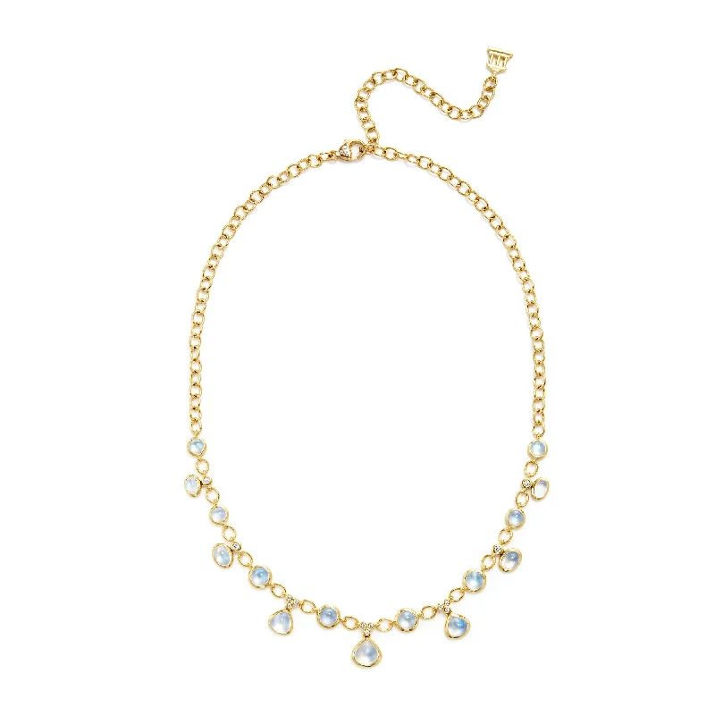 Helix twist necklace-18K Blue Moon Theo Necklace