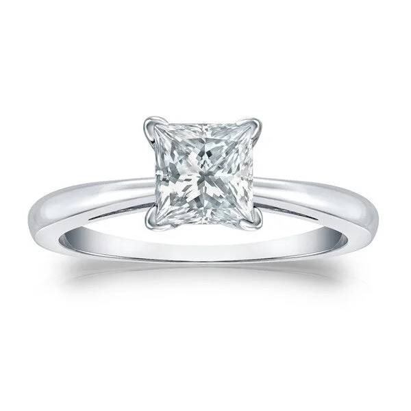 Pine wood ring-Auriya Platinum GIA Certified 2 3/4-Carat TDW Princess-Cut Solitaire Diamond Engagement Ring