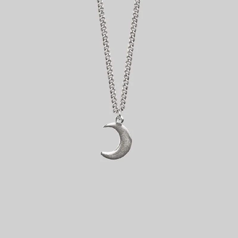 Red tiger eye necklace-AYSU. Mini Moon Crescent Necklace