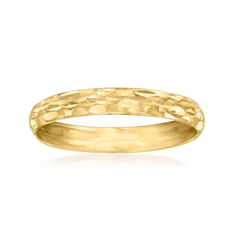 Micro bead ring-Canaria 10kt Yellow Gold Quilted Ring