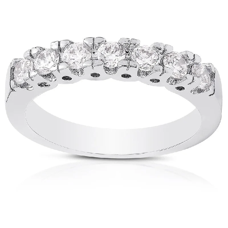 Matte band ring-Dolce Giavonna Silver Overlay Cubic Zirconia Band Ring