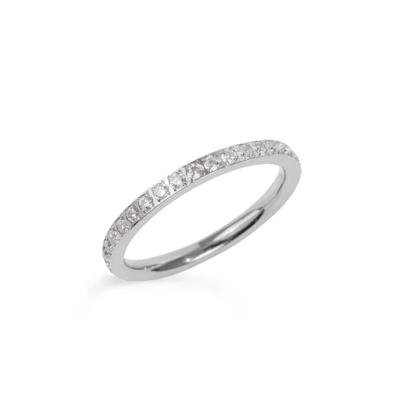 Folk print ring-Eternity ring