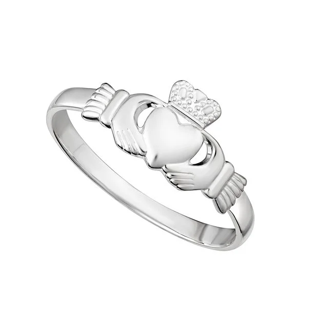 Sesame sprout ring-Ladies Sterling Silver Claddagh Ring