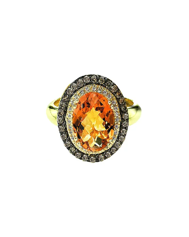 Tusk ridge ring-Le Vian 14K 3.26 ct. tw. Diamond & Citrine Ring